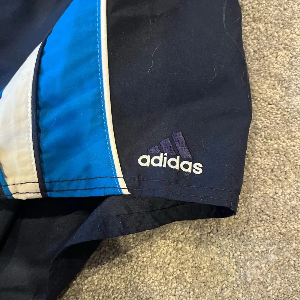 Men’s Adidas Swim Trunks Size 34 Black Blue White‎ - Picture 4 of 9